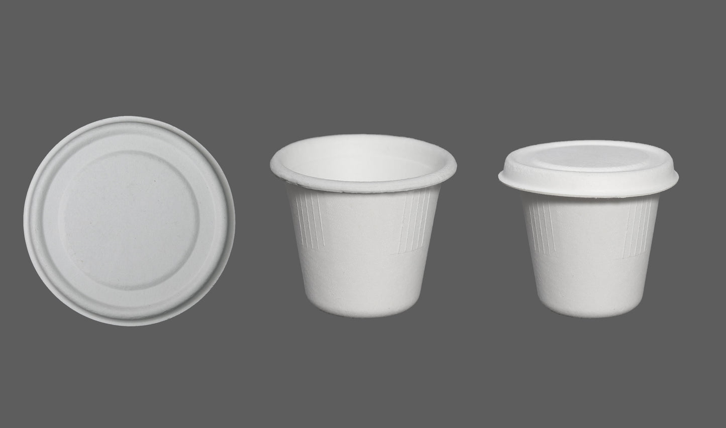 6.5 OZ CUP WHITE-Disposable Biodegradable Bagasse Fiber Cups (lid not include)