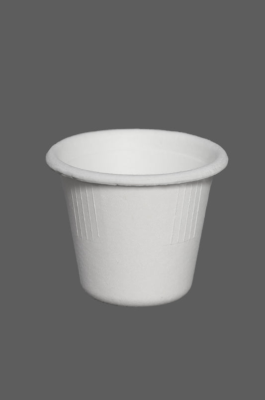 6.5 OZ CUP WHITE-Disposable Biodegradable Bagasse Fiber Cups (lid not include)