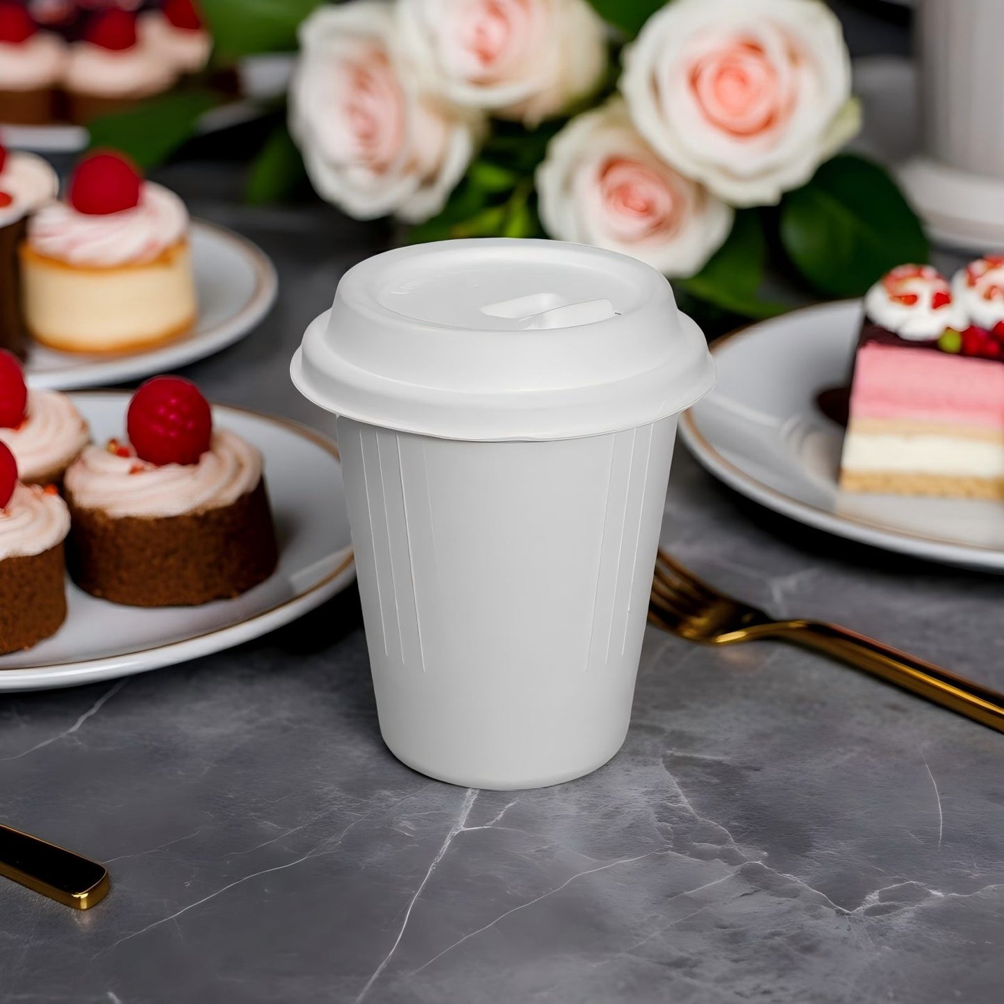 Bulk 12oz Disposable Biodegradable Bagasse Fiber coffee cups