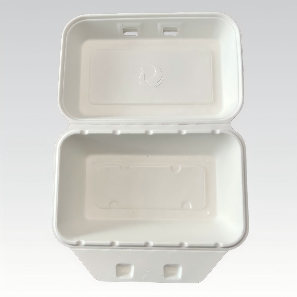 Compostable Clamshell Food Hinged Containers Bagasse Eco-Friendly Natural Takeout to Go Box