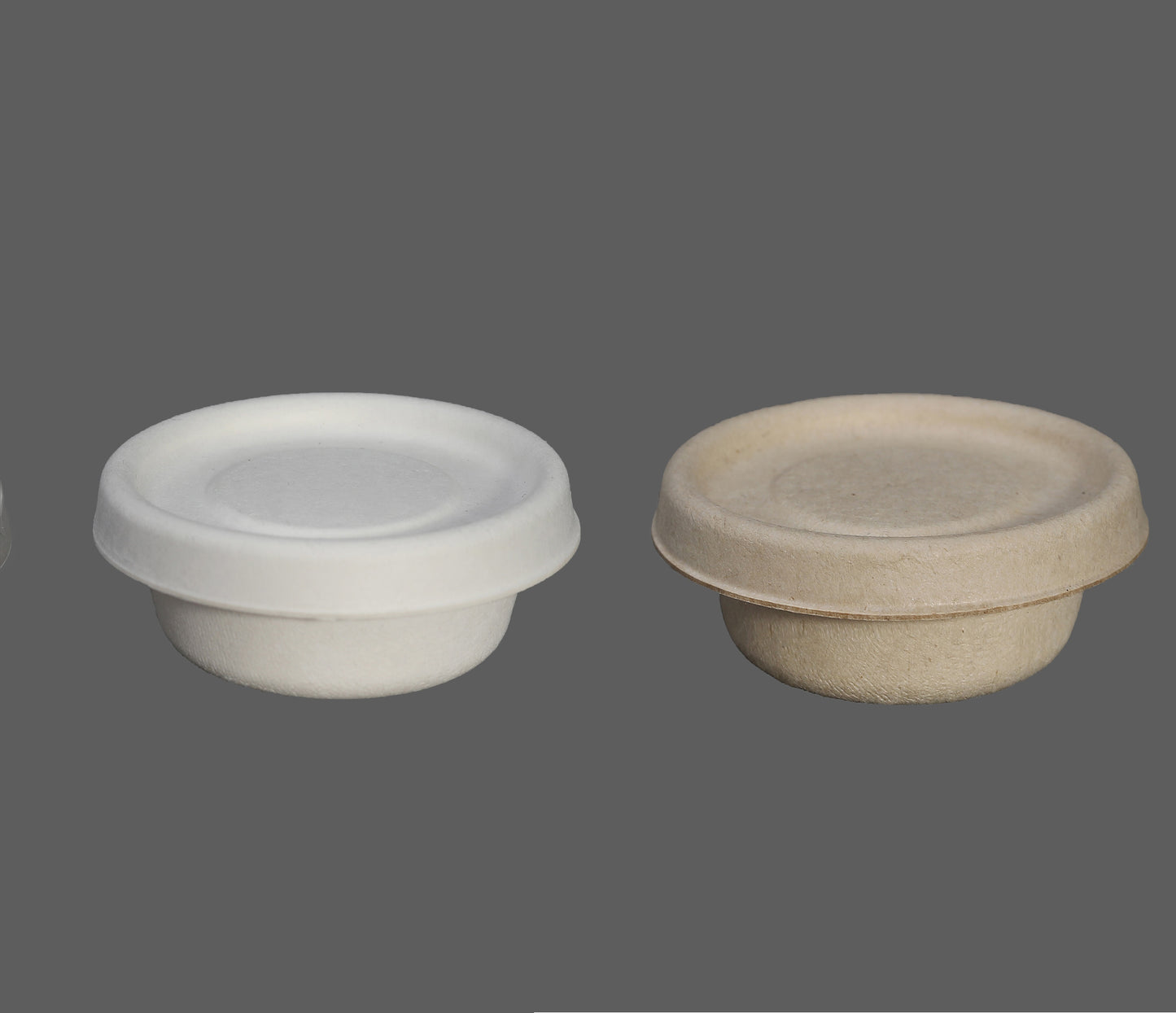 Biodegradable Disposable Sugarcane Bagasse Sauce Paper Cup Soup Cup with Lid