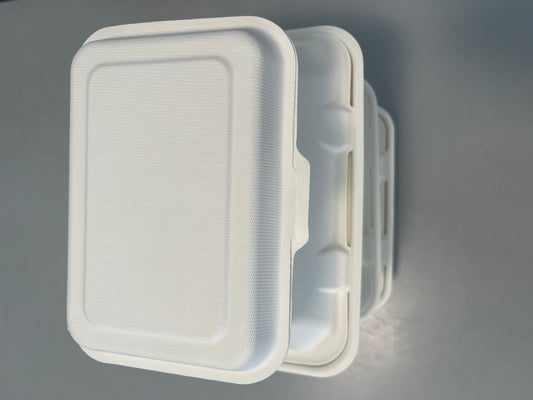 600ml Eco-Friendly Disposable Sugarcane Bagasse Food Container