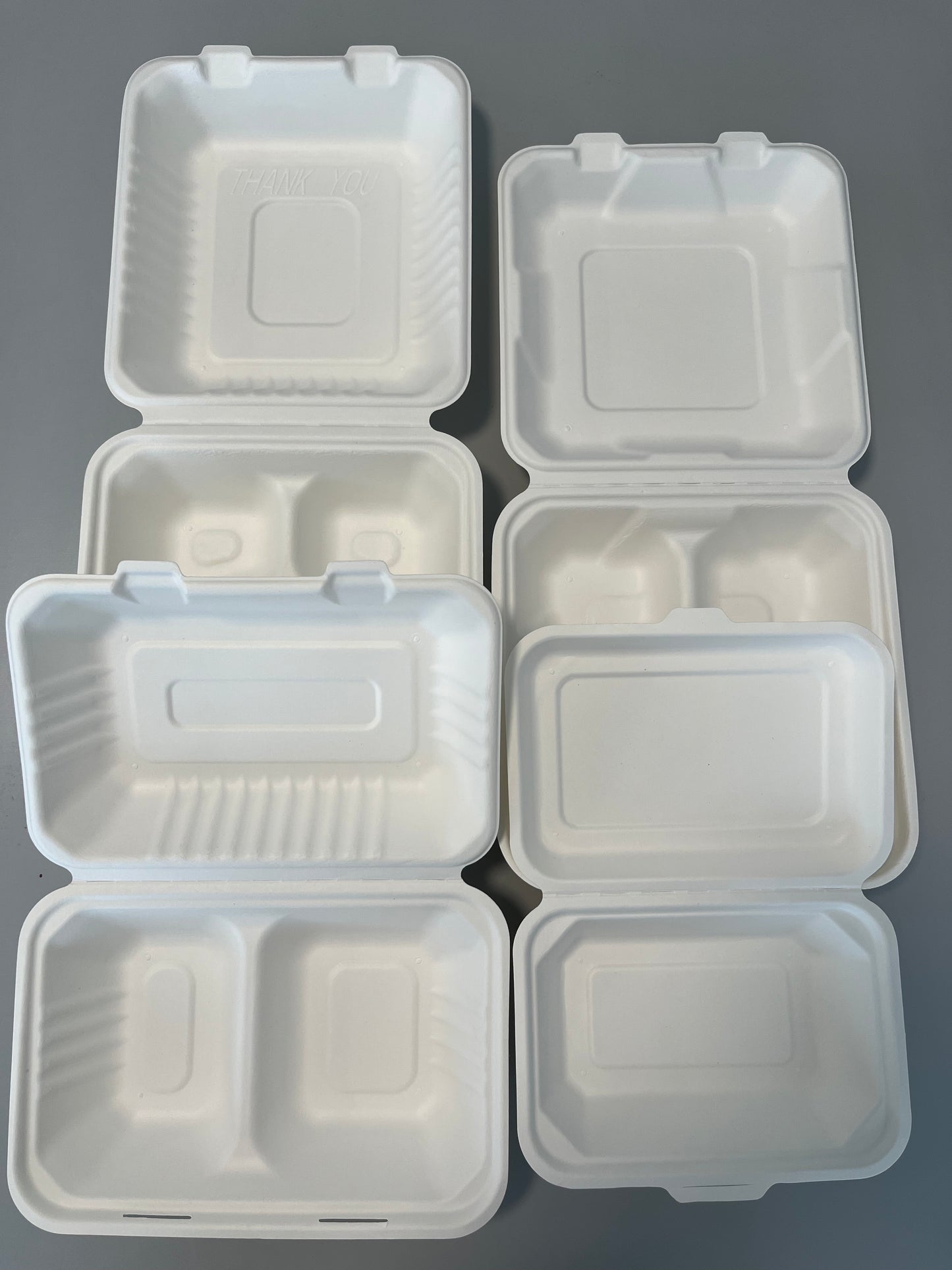800ml Eco Biodegradable Disposable Lunch Box Sugarcane Bagasse Pulp Food Paper Box