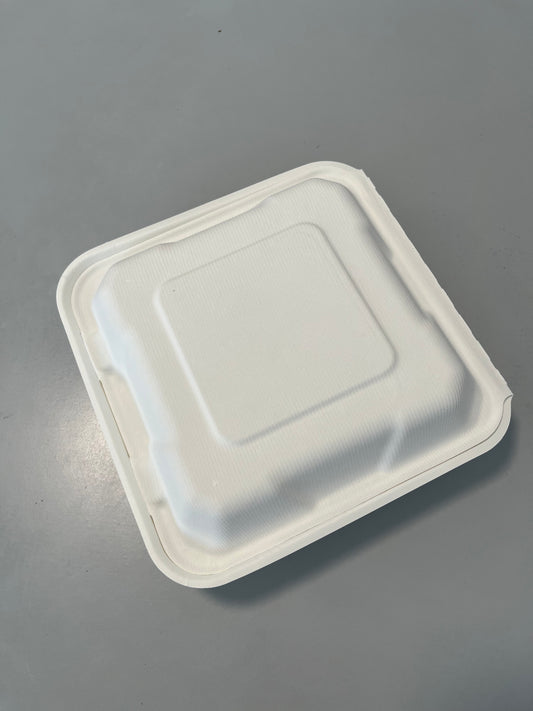800ml Eco Biodegradable Disposable Lunch Box Sugarcane Bagasse Pulp Food Paper Box
