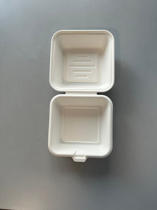 480ml Eco-friendly Biodegradable Compostable Sugarcane Food Container Clamshell Box