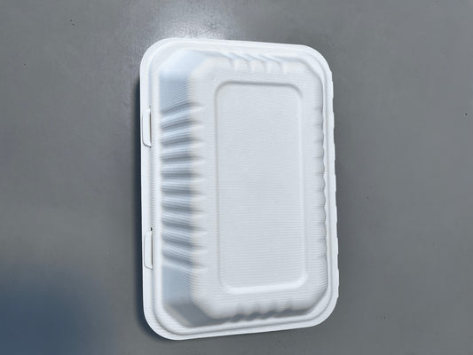 9x6 Inch100% Biodegradable Compostable Tableware Disposable Bagasse Sugarcane Takeaway Paper Lunch Food Box