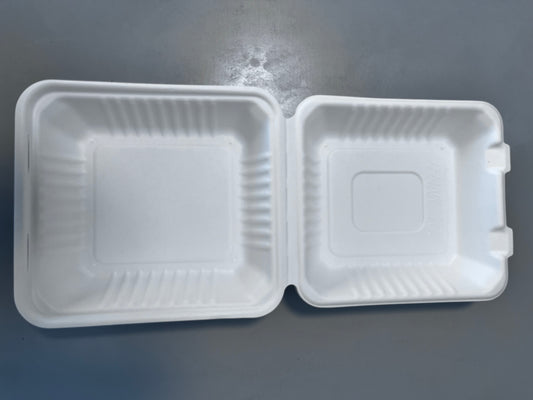 Compostable Biodegradable Packing 1200ml Disposable Bagasse Buger Pulp Paper Box
