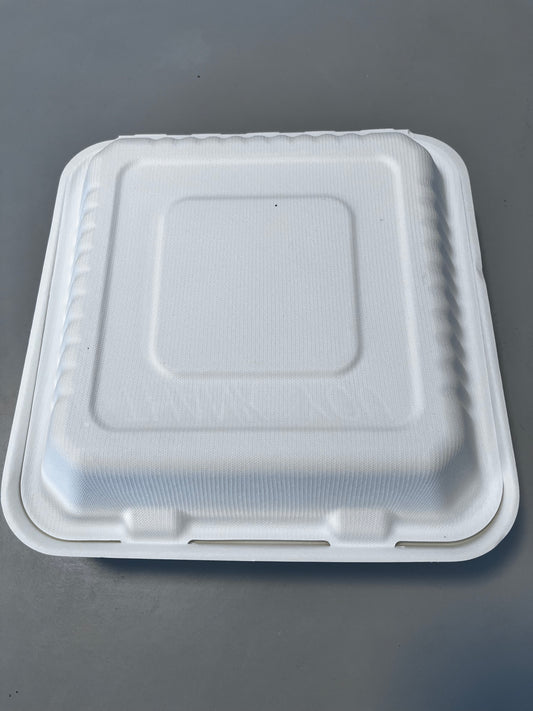 Eco Friendly Biodegradable Paper Lunch Box 1500ml Disposable Takeaway Food Container