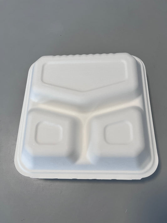 Biodegradable Sugarcane Bagasse Food Container 1300ml Disposable Food Paper Lunch Boxes