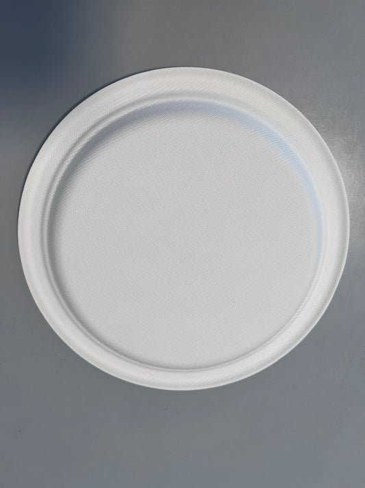 9inch Sugarcane Bagasse Pulp Plate Biodegradable Disposable Round Paper Tray