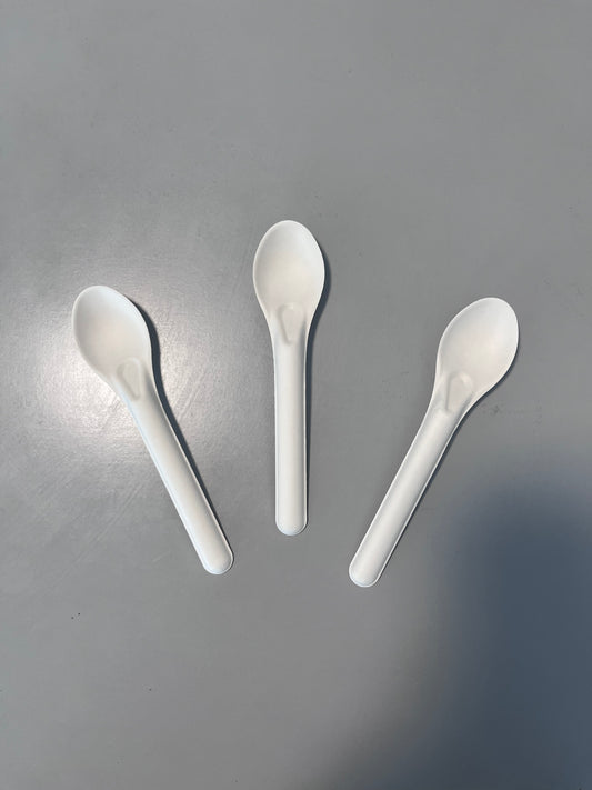 Paper Spoon Disposable Pulp Bagasse Sugarcane Cutlery Cutleri for Takeout Camping Outdoor Picnic
