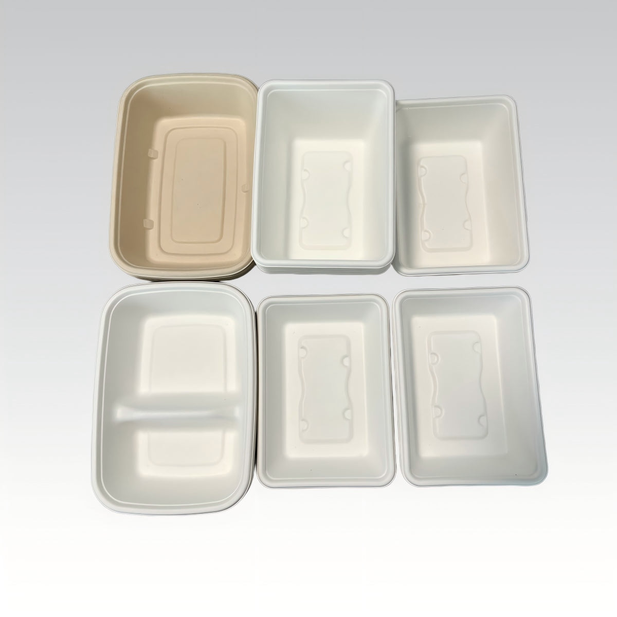 Wholesale Restaurant to Go Boxes Biodegradable Sugarcane Pulp Takeaway Food Packaging 650ml Lunch Box with Lid