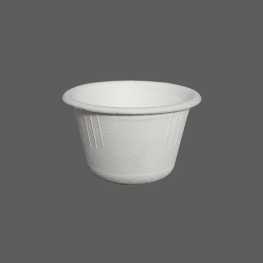 4 OZ CUP WHITE-Disposable Ice Cream Sugarcane Paper cups (lid not include)