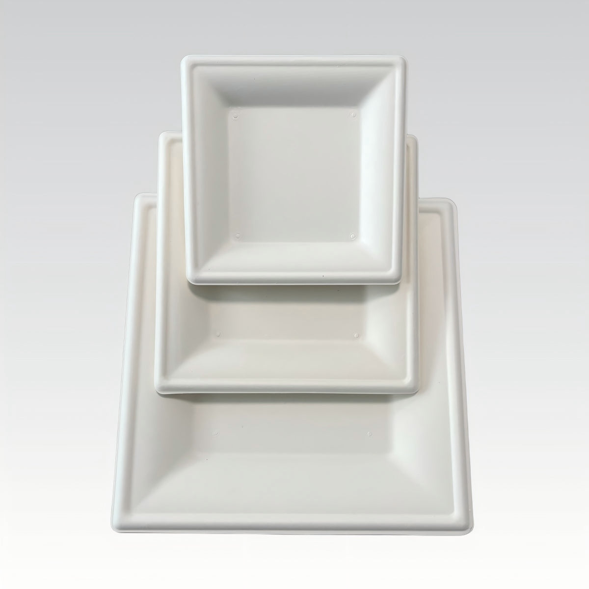 Wholesale Disposable Biodegradable Sugarcane Square Plates for Pizza Hamburger Bread Party & Wedding