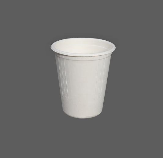 12 OZ  Disposable Sugarcane Bagasse Fiber coffee cups(Natural/White Color) lid not include