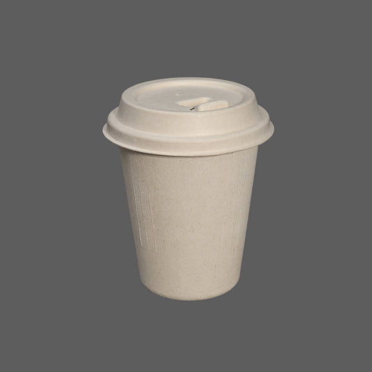 12 OZ Cup Natural Colour-Disposable Biodegradable Bagasse Fiber Paper Coffee Cup (lid not include)