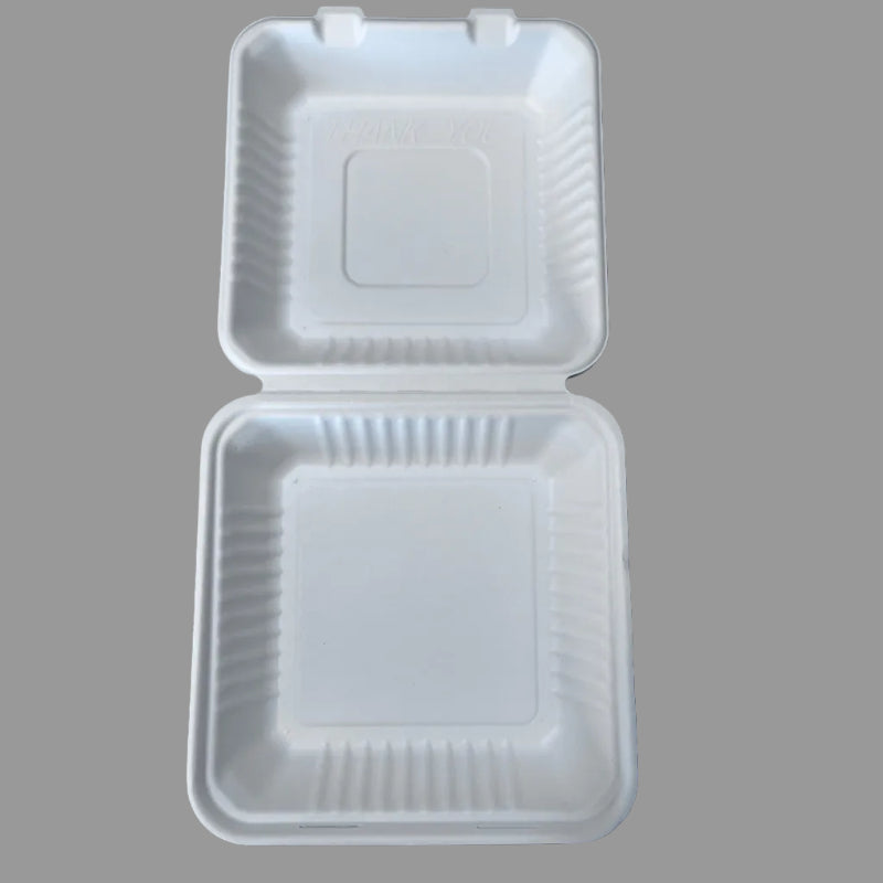 Eco Friendly Biodegradable Paper Lunch Box 1500ml Disposable Takeaway Food Container