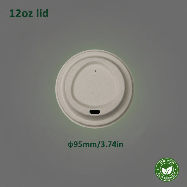 12oz natural eco-friendly coffee cup lid