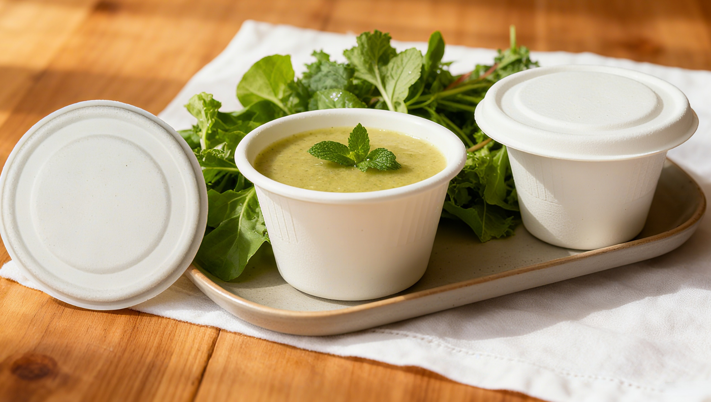 4 OZ Factory Disposable Biodegradable Takeway Fast Food Packing Sauce Cup(Lid not include)