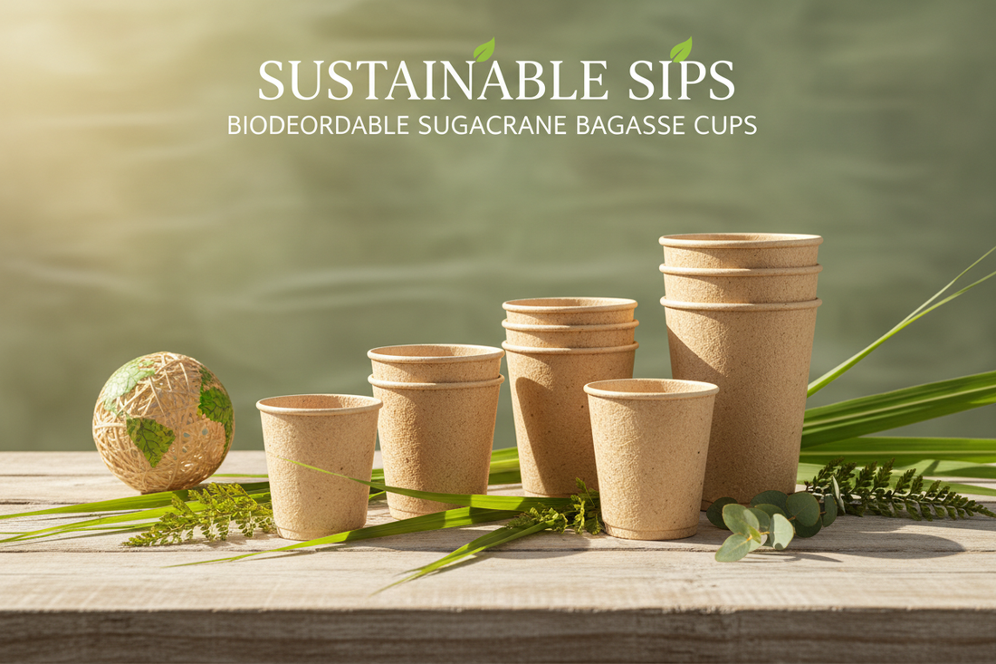 sustainable sugarcane bagasse cups