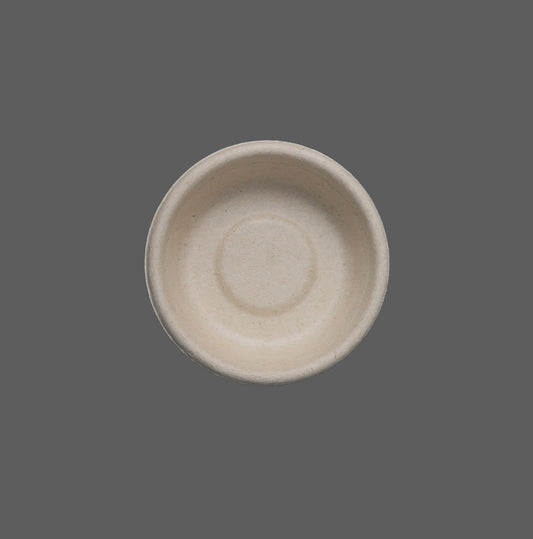 1 OZ CUP NATURAL COLOR-Compostable Sugarcane condiment cups