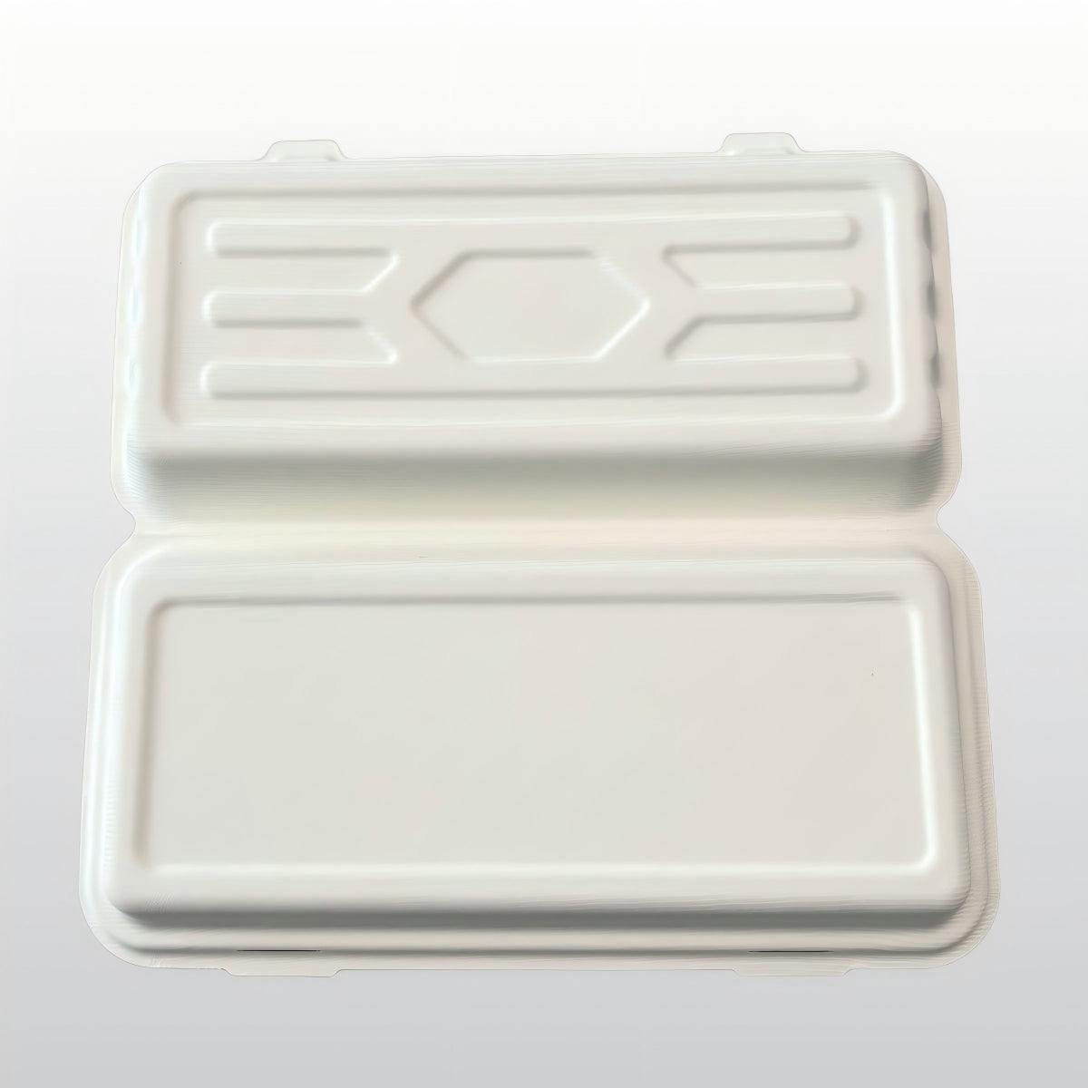 Customizable 12.4"x12.4"x1.2" Disposable Bio Fish and Chips Container Box Compostable Bagasse Eco-Friendly Lunch Box