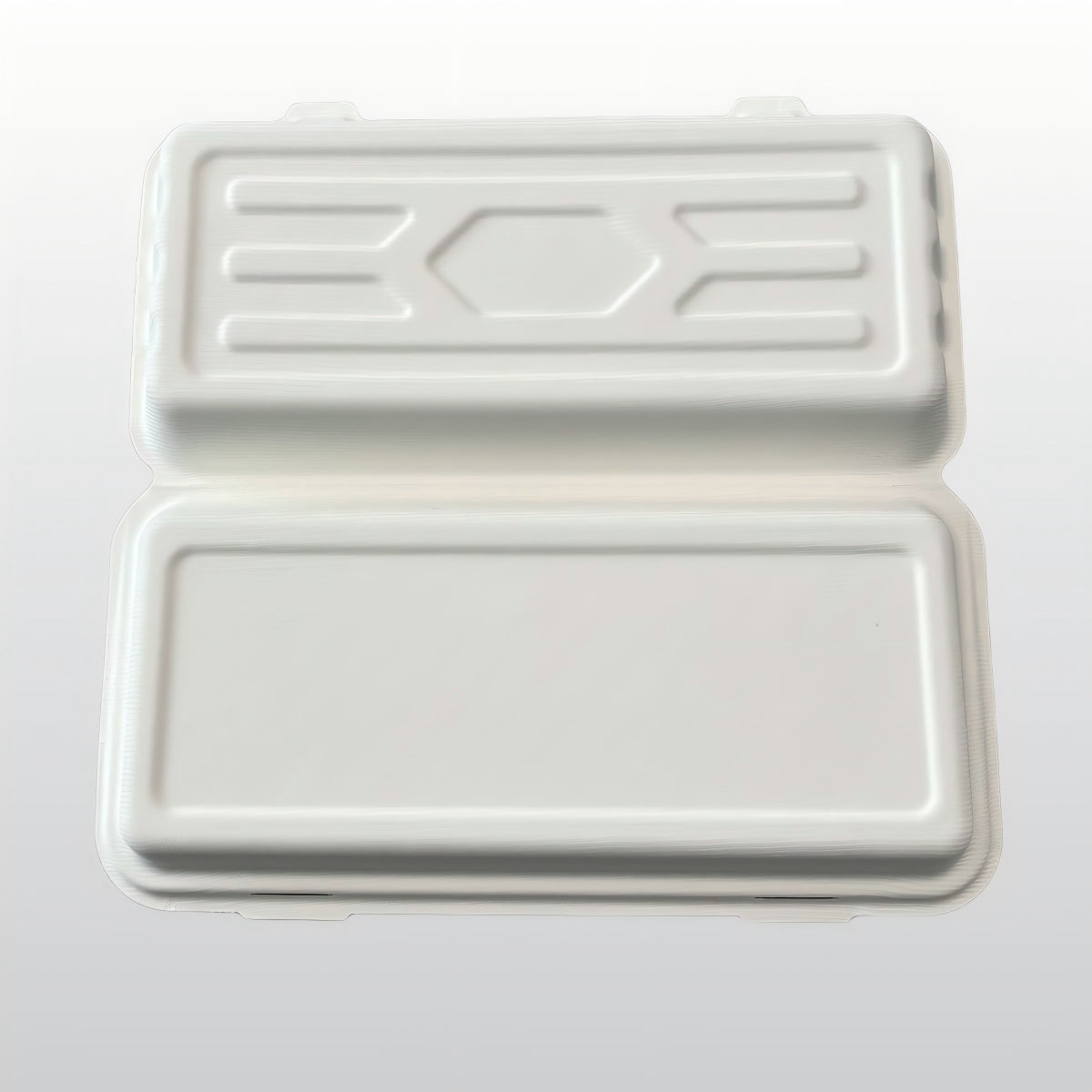 Customizable 12.4"x12.4"x1.2" Disposable Bio Fish and Chips Container Box Compostable Bagasse Eco-Friendly Lunch Box