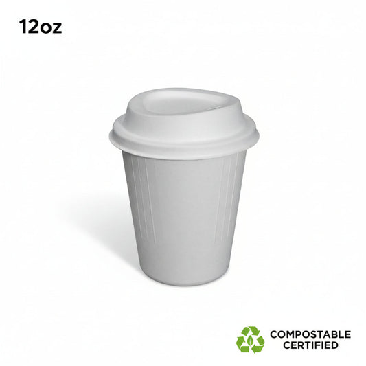 12oz disposable coffee cup with lid