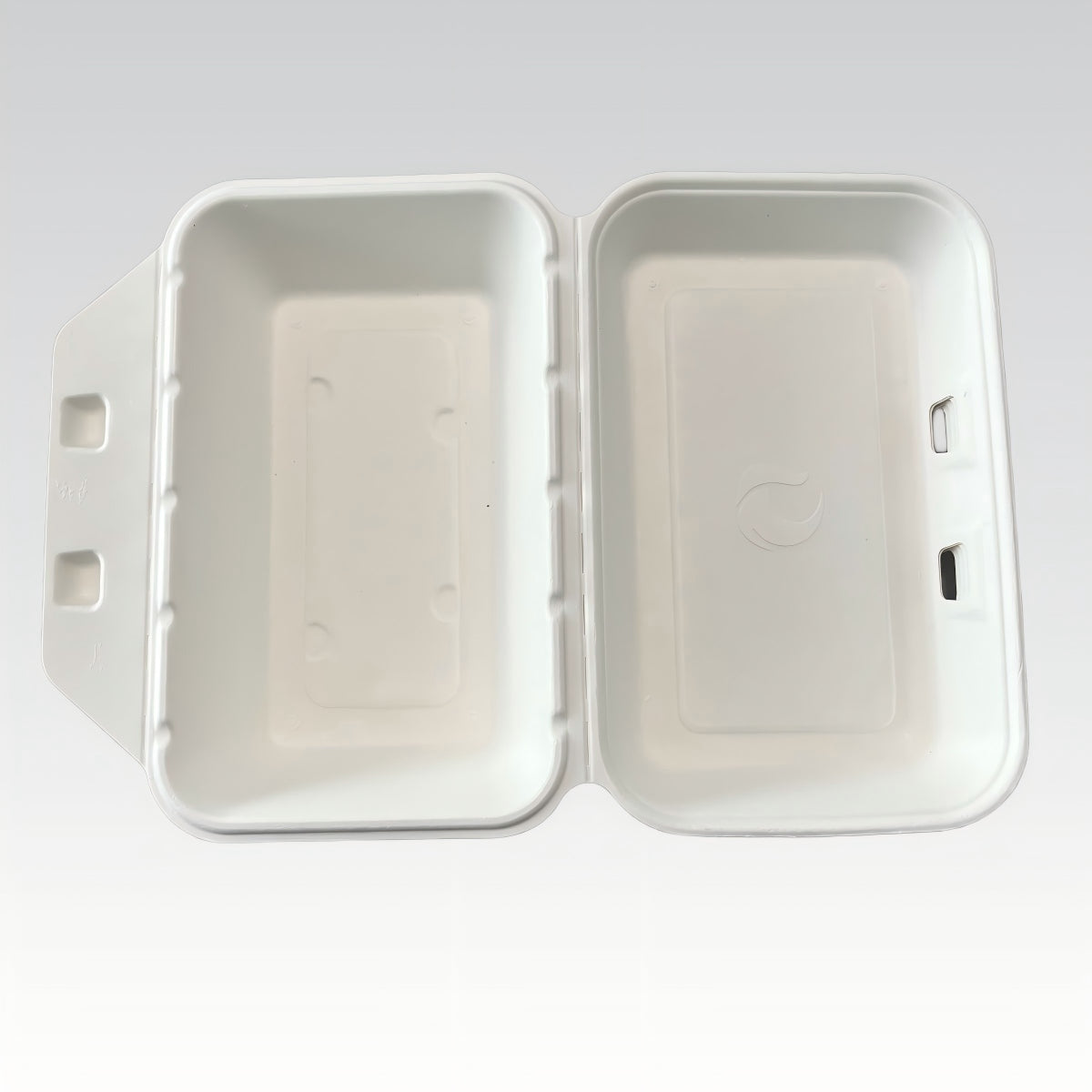 Compostable Clamshell Food Hinged Containers Bagasse Eco-Friendly Natural Takeout to Go Box