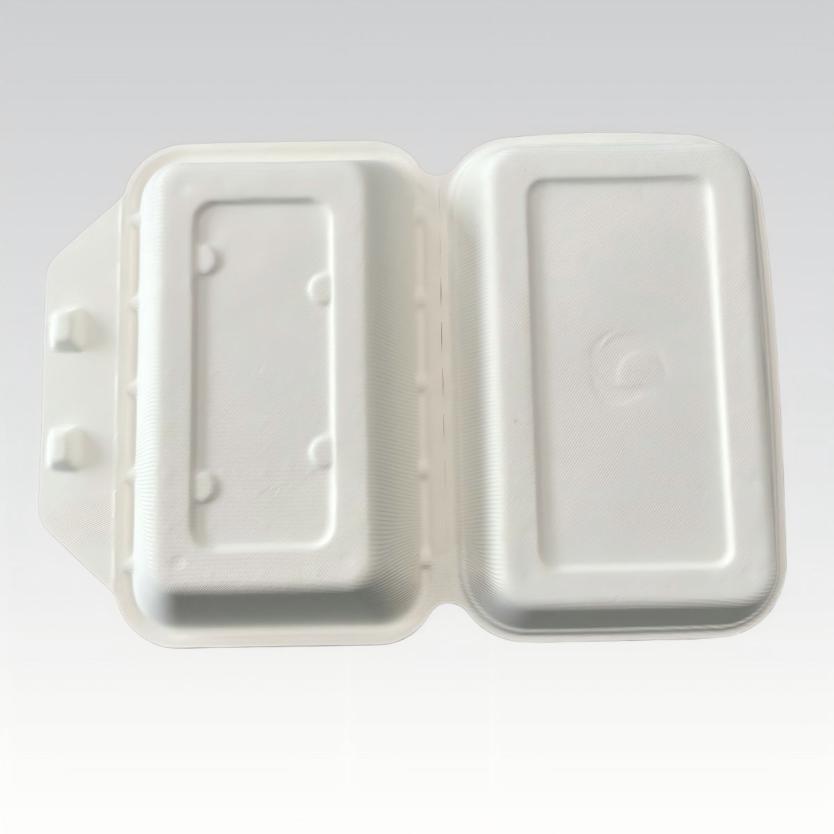 Compostable Clamshell Food Hinged Containers Bagasse Eco-Friendly Natural Takeout to Go Box