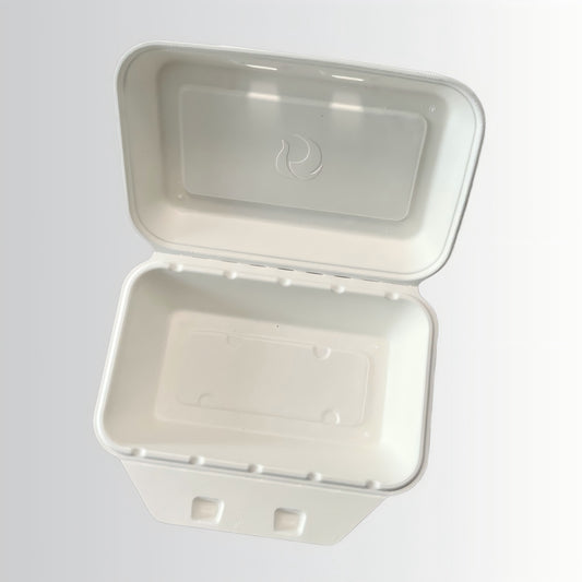 Compostable Clamshell Food Hinged Containers Bagasse Eco-Friendly Natural Takeout to Go Box