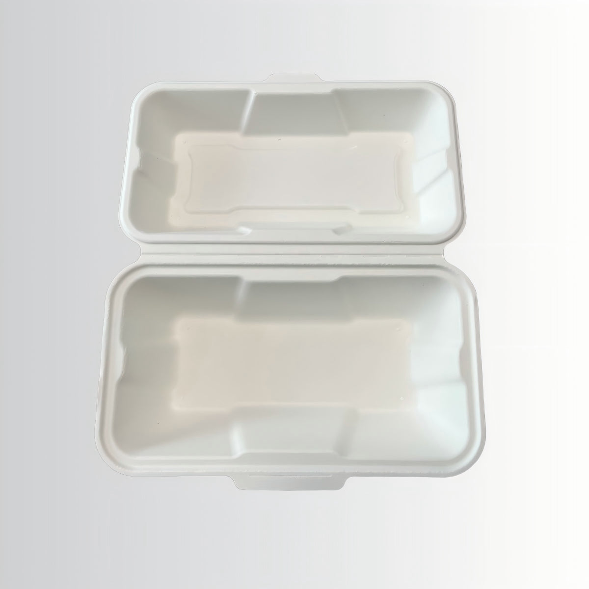 Biodegradable Compostable Disposable Lunch Box Hinged Clamshell Bagasse Pulp Paper Eco-Friendly Food Container