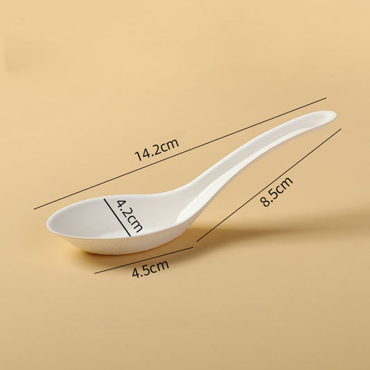 Sugarcane Bagasse Chinese Dishes Soup Spoon