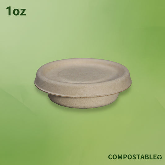 1oz natural eco-friendly cup with lid