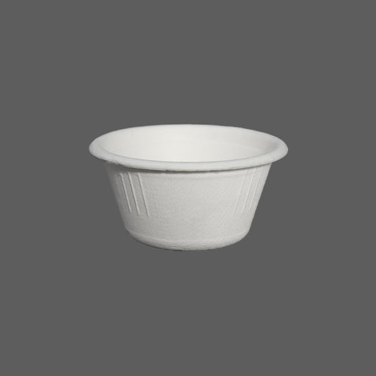2 OZ CUP-Disposable Biodegradable Bagasse Fiber sauce cups(Natural/White Color)