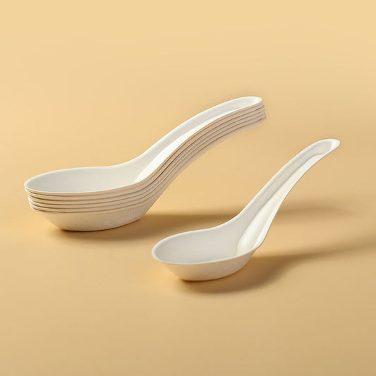 Sugarcane Bagasse Chinese Dishes Soup Spoon