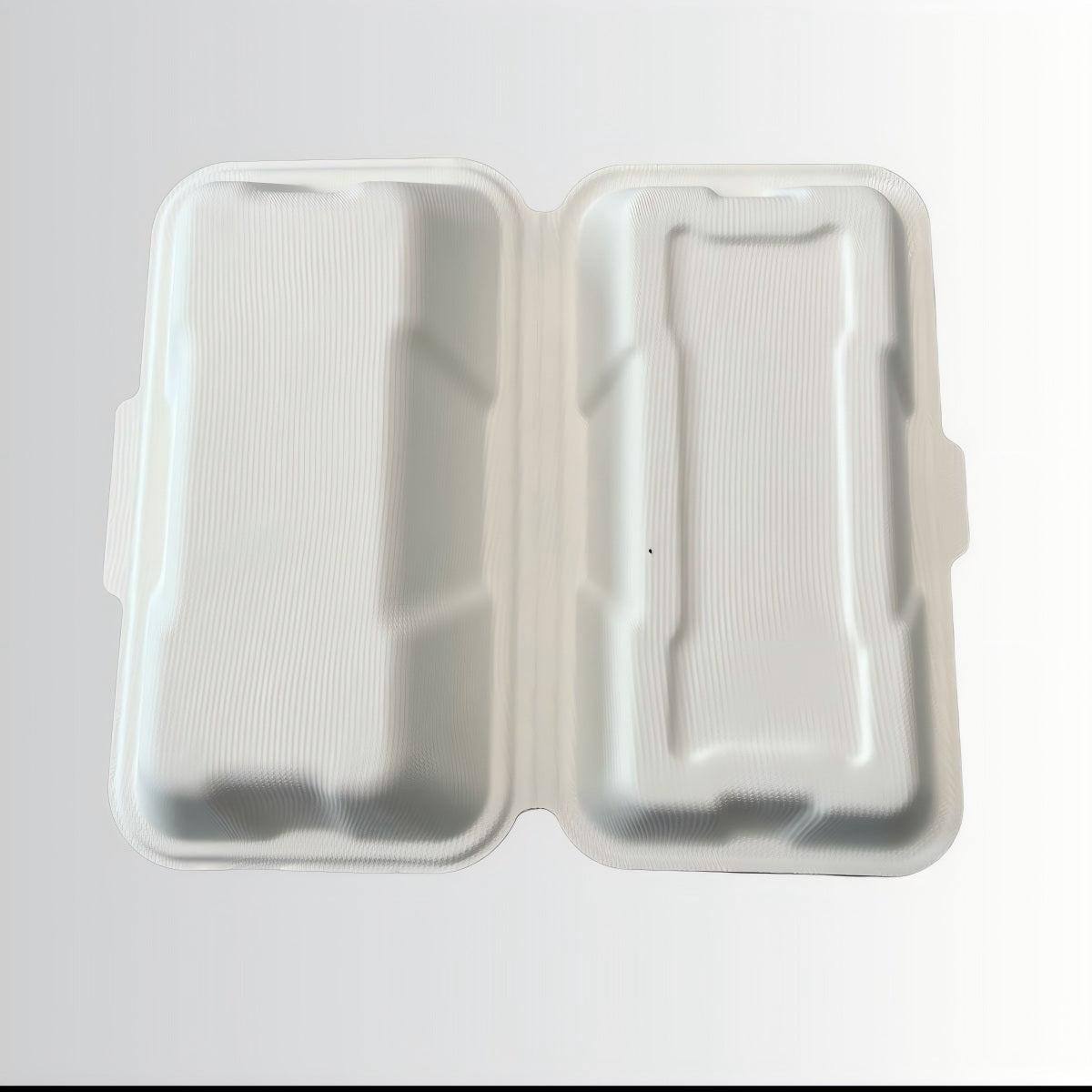 Biodegradable Compostable Disposable Lunch Box Hinged Clamshell Bagasse Pulp Paper Eco-Friendly Food Container