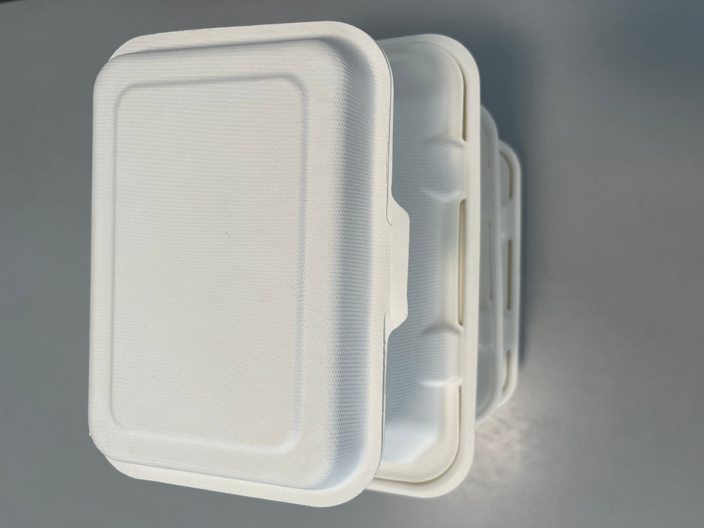 Biodegradable Disposable Food Box 8 Inch Sugarcane Bagasse Burger Pulp Paper Box