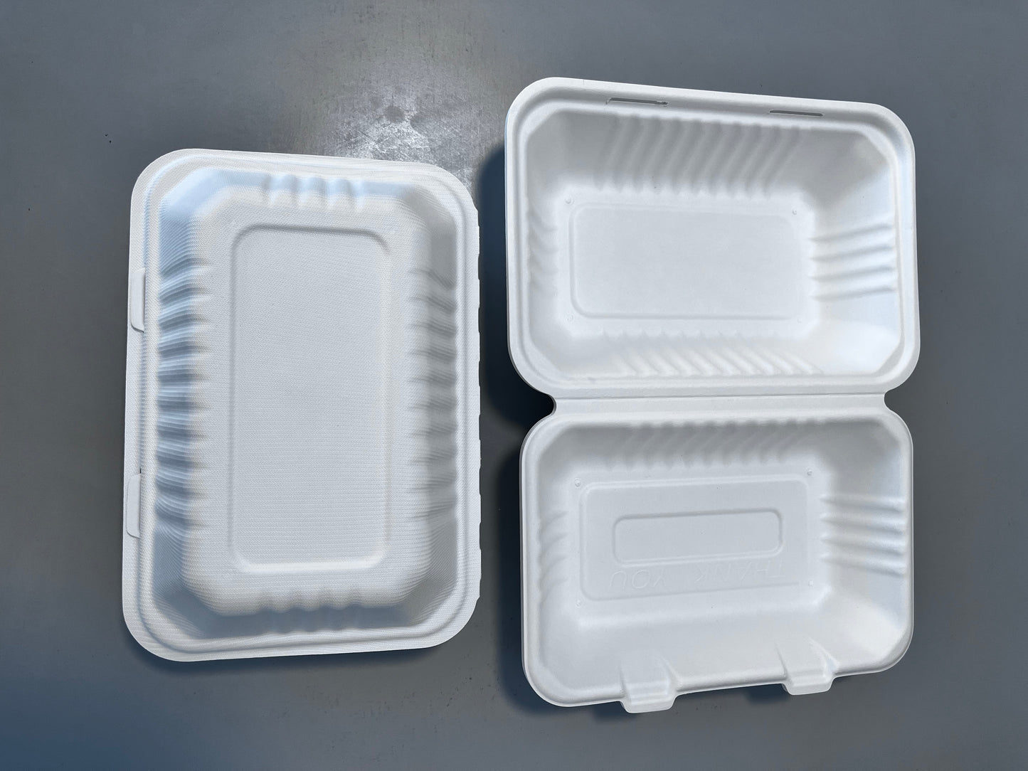 9x6 Inch 100% Biodegradable Disposable Bagasse Sugarcane Takeaway Paper Lunch Food Box Container