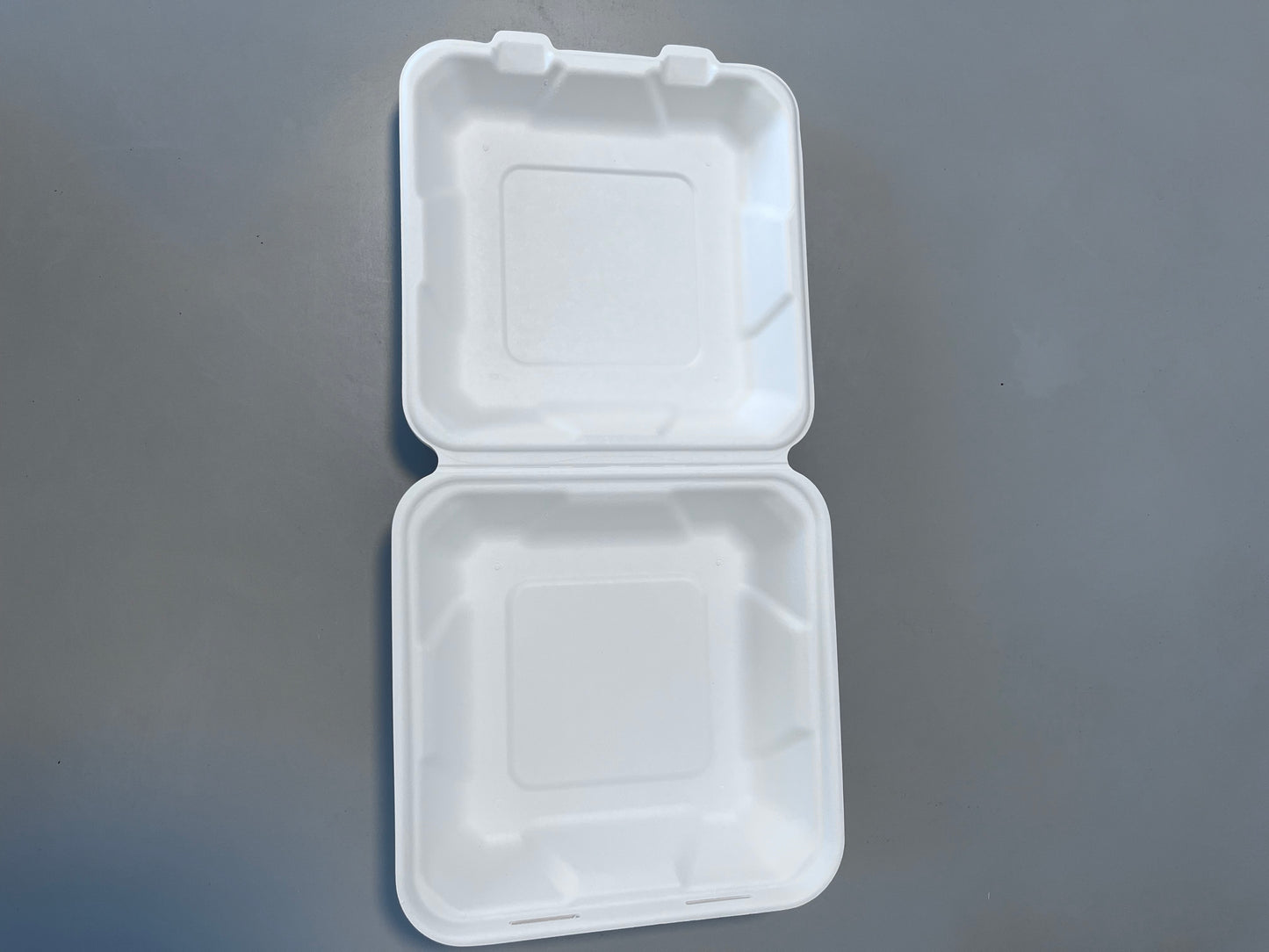 900ml Clamshell Disposable Bagasse Tableware Biodegradable Packaging for Food