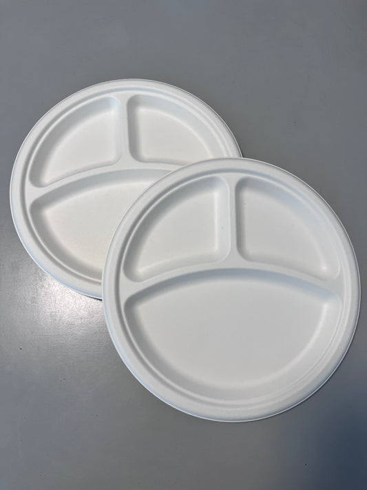 Disposable Biodegradable Sugarcane Bagasse Food Container 10inch Takeway Fast Food Lunch Box