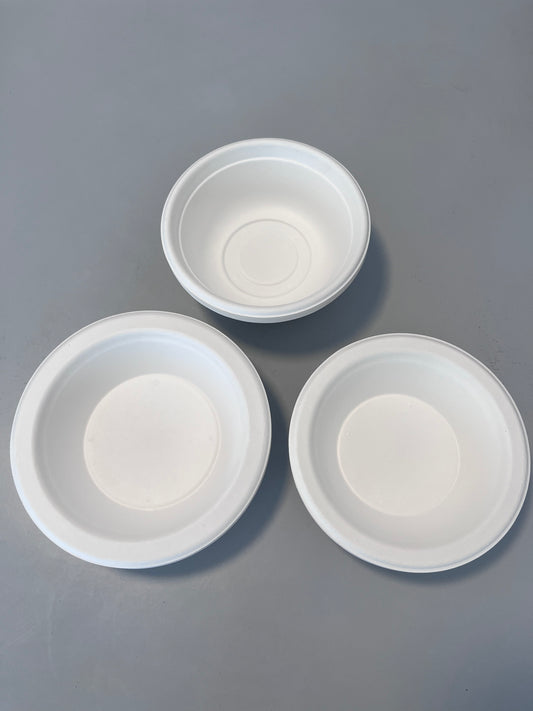 Compostable 100% Biodegradable &Bagasse 12oz Disposable Paper Salad Bowl