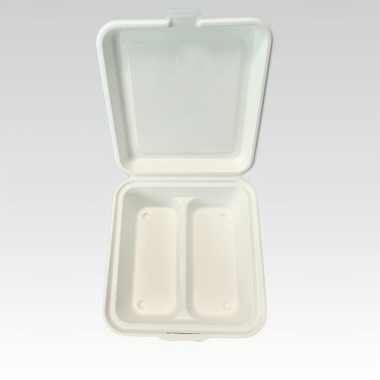 Customizable Eco-Friendly Disposable Sugarcane Bagasse Paper Pulp Mold Food Container