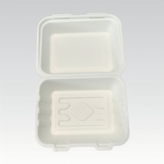 Biodegradable Customized Logo Sugarcane Fish Chips Box Takeaway Fast Food to Go Containers