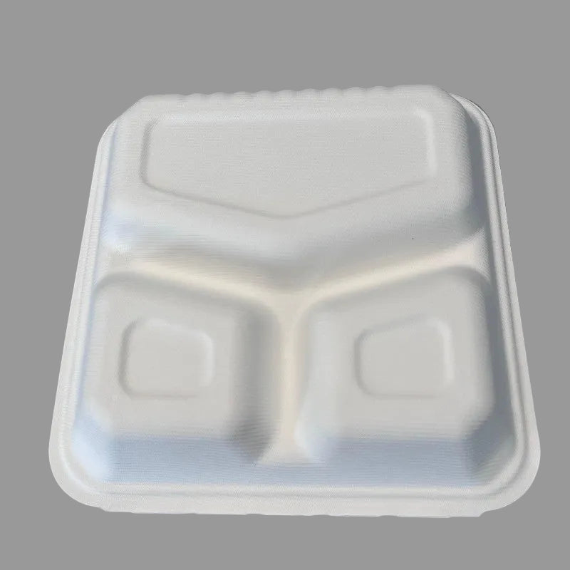Biodegradable Sugarcane Bagasse Food Container 1300ml Disposable Food Paper Lunch Boxes