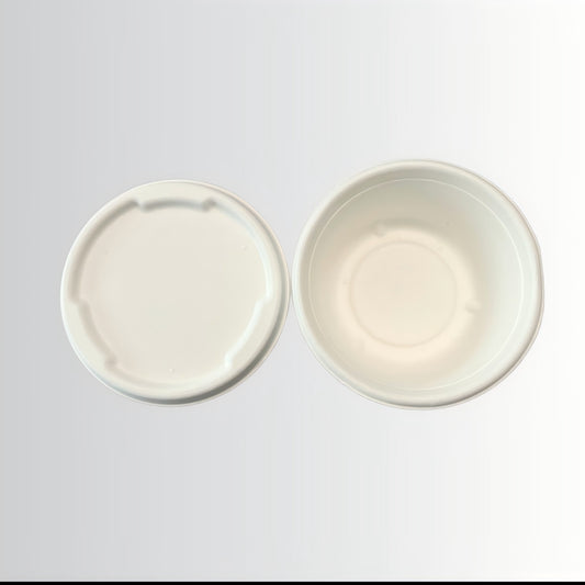 Wholesale 400ml 100% Biodegradable Compostable Sugarcane Bagasse Fiber Waterproof Greaseproof Food Safe Camping Use Soup