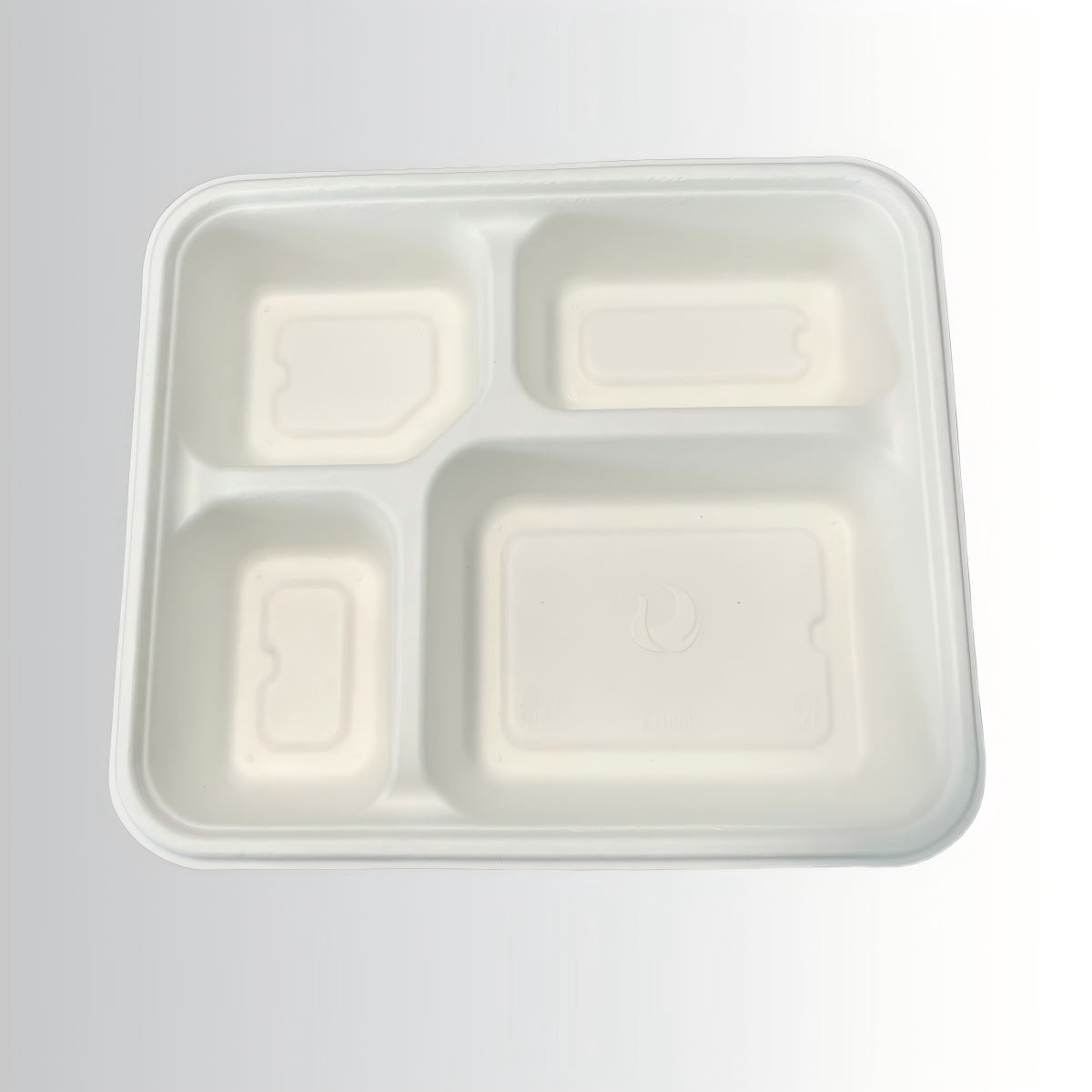 OEM Service Custom Compostable Sugarcane Bagasse 4-Compartment Food Trays Deep