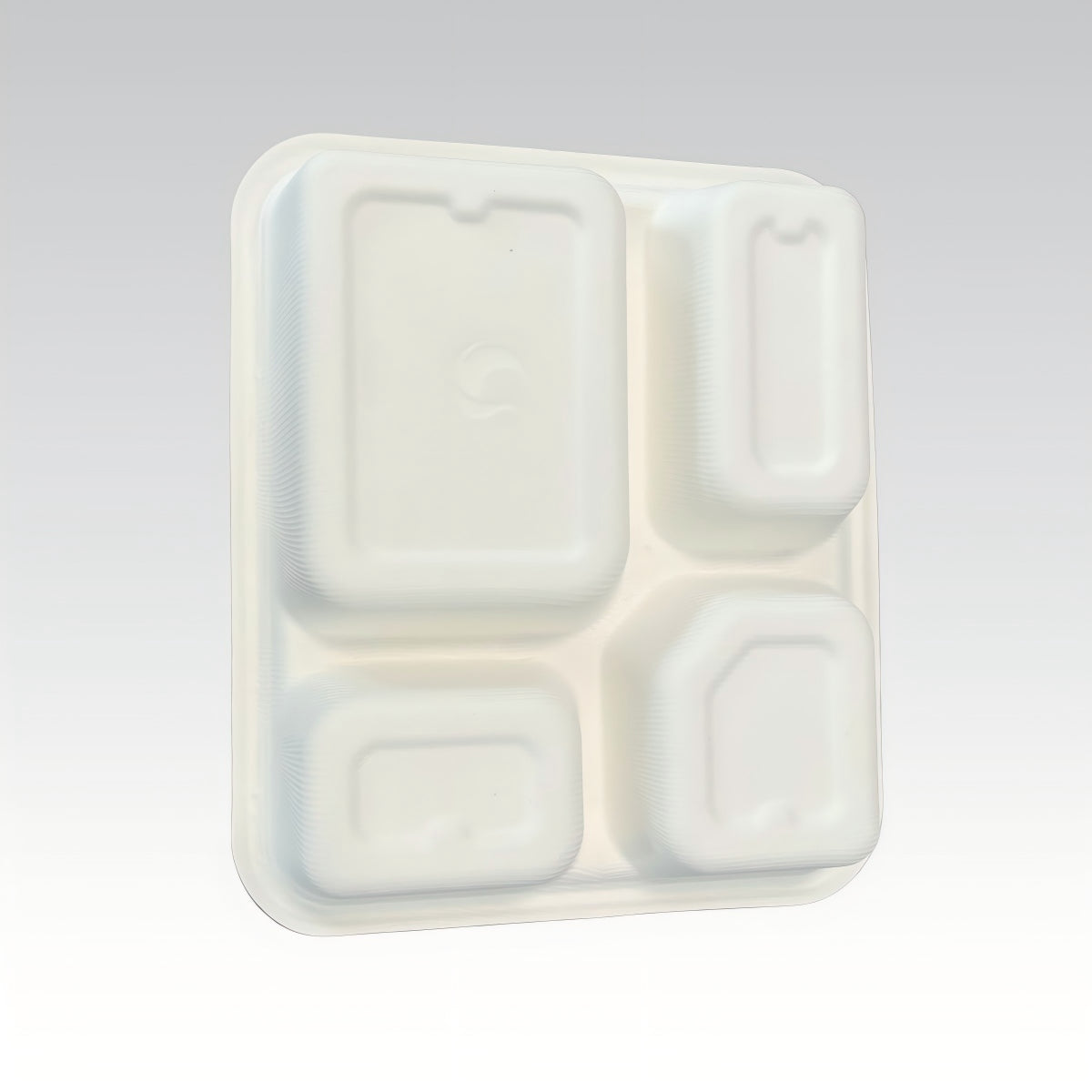 OEM Service Custom Compostable Sugarcane Bagasse 4-Compartment Food Trays Deep