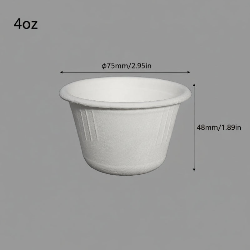 Restaurant-Grade 4oz Sugarcane Sauce Cups – Heat Resistant & Green