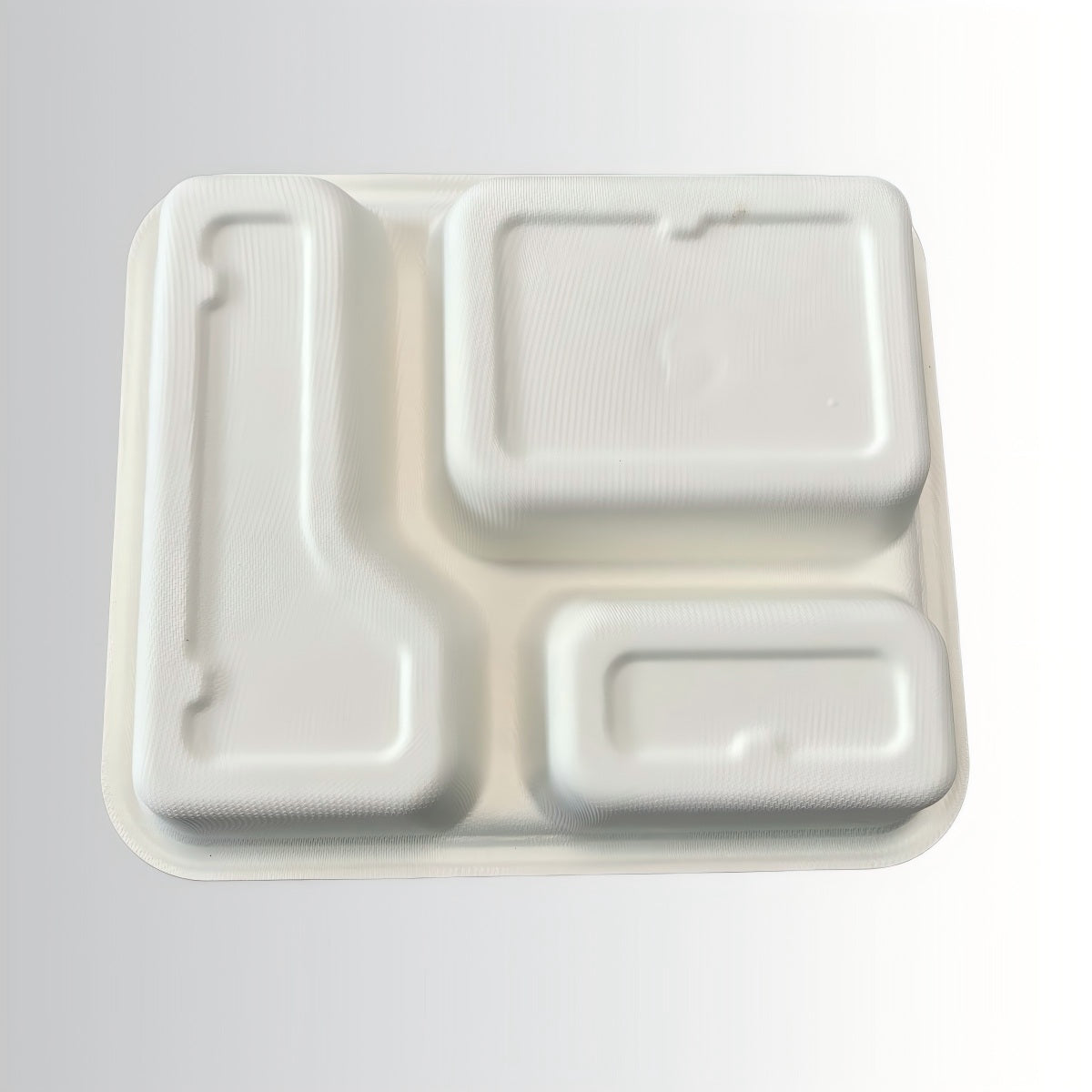 Free Sample Disposable Bagasse 3-Compartment Plate with Lid Compostable Biodegradable Food Grade Lunch Plate